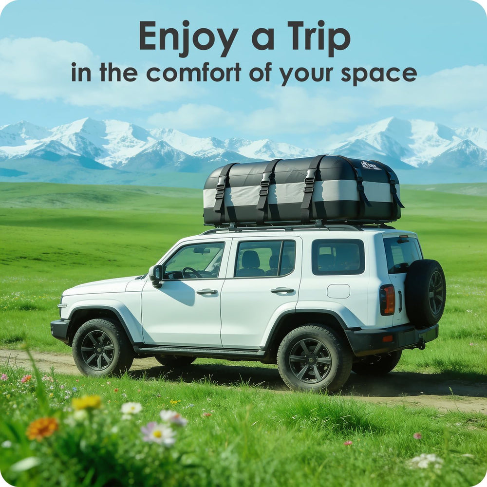 Car Rooftop Cargo Carrier Bag 20 Cubic Feet, 100% Waterproof Heavy Duty Car R...