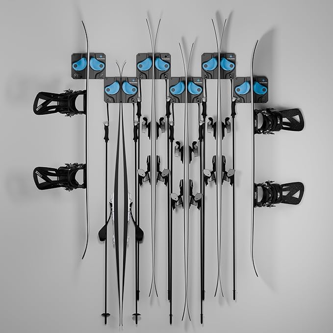 Ultimate Ski & Snowboard Wall Rack | Secure, Non-Slip Storage | Fits Any ...