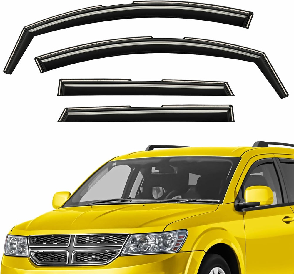 Extra Durable Window Deflectors in-Channel Window Visors Rain Guards Fit (4 pcs)