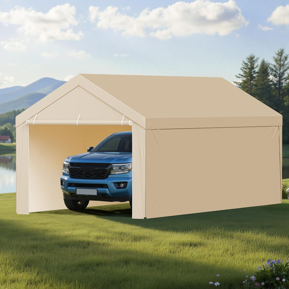 VEVOR Carport Replacement Canopy Cover, 10 x 20 ft Potable Garage Tent Top Ta...