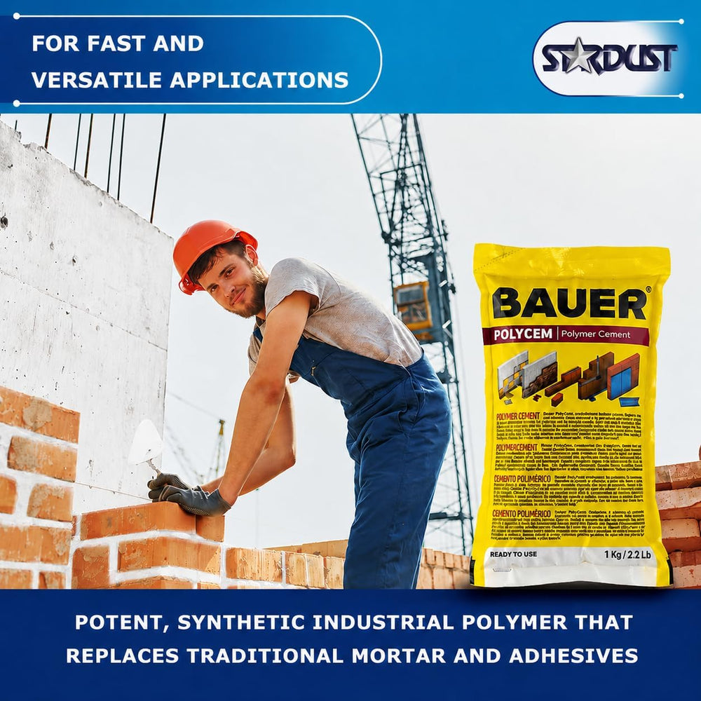 Bauer Instant Polymer Cement for Concrete, Stone, Tile & Brick, White