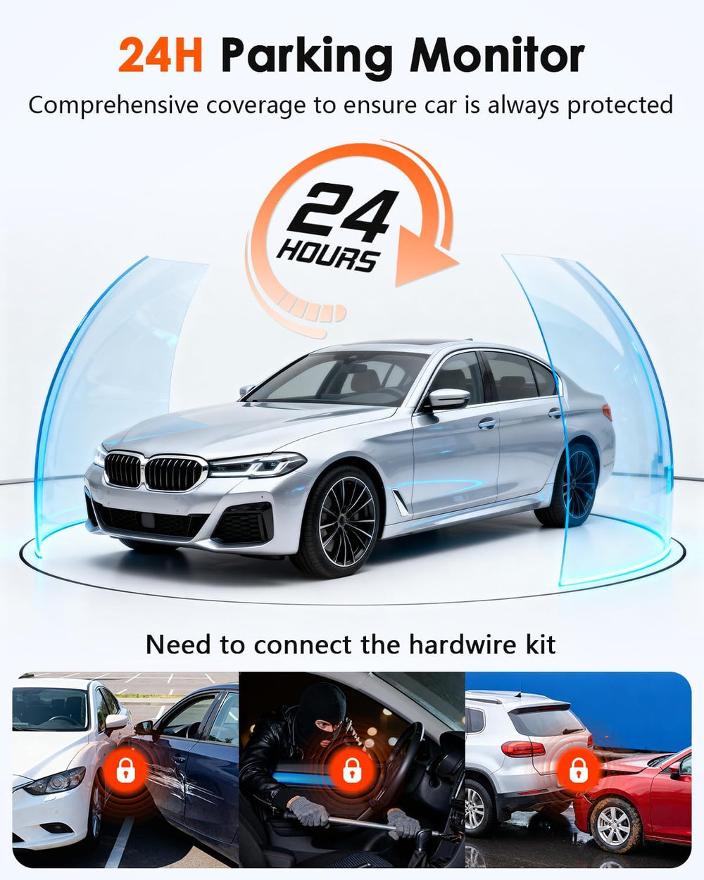 3 Channel Dash Cam, Dash Cam Front Rear Inside, Car Camera for Rideshare