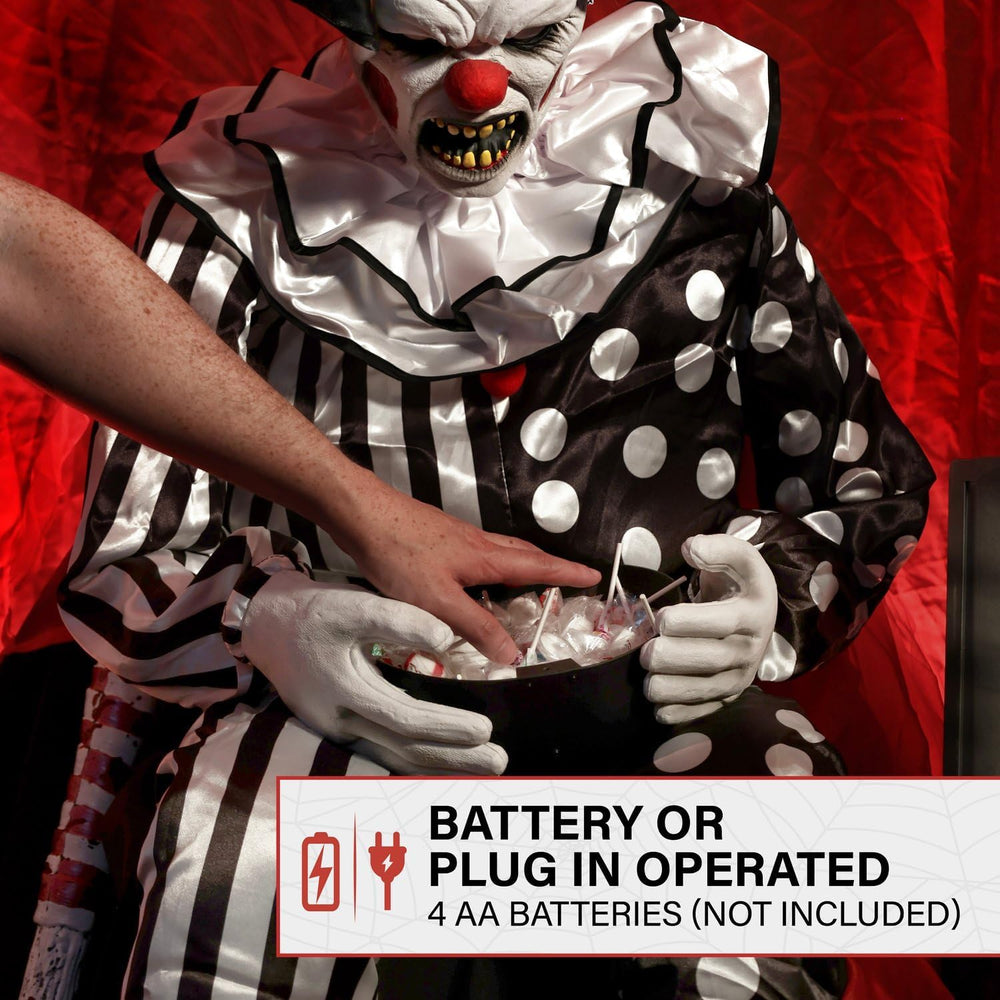Haunted Hill Farm Hartley The Sitting Scare Clown by Tekky, Motion-Activated ...