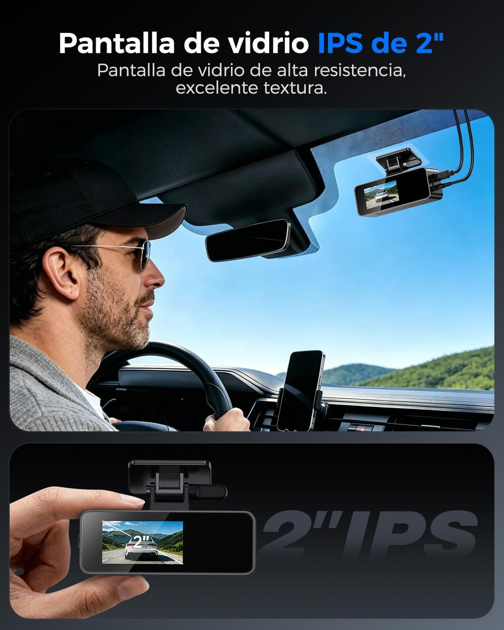 4K Dash Cam Front and Rear,4K+1080P Dual Dash Camera for Cars, 2.4G WiFi, 2” ...