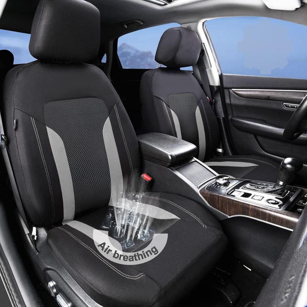 CAR PASS 3D Air Mesh Car Seat Covers Full Set, Breathable Sporty Rear Bench w...
