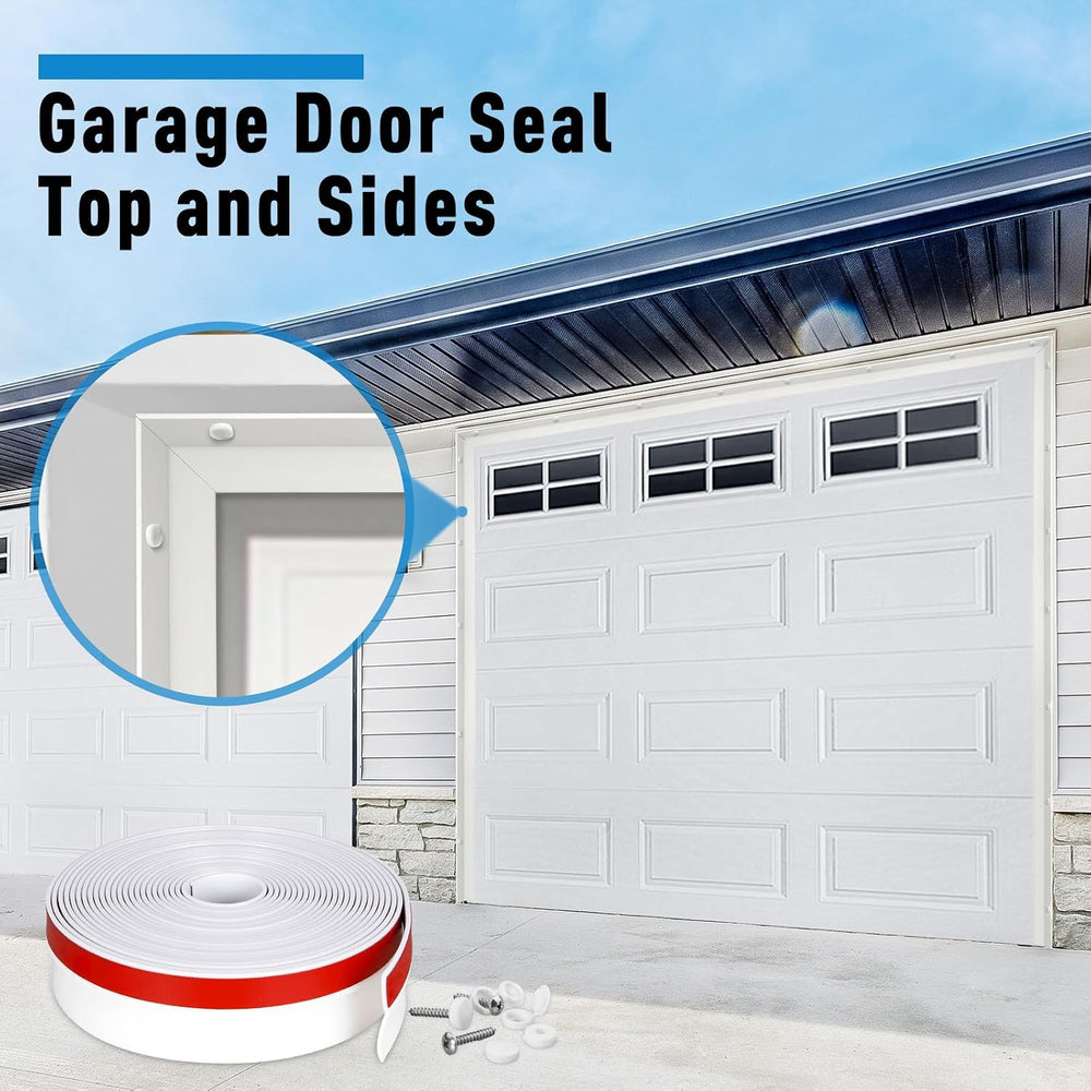 Garage Door Seal Top and Sides 34 FT TPE Garage Door Weather Stripping