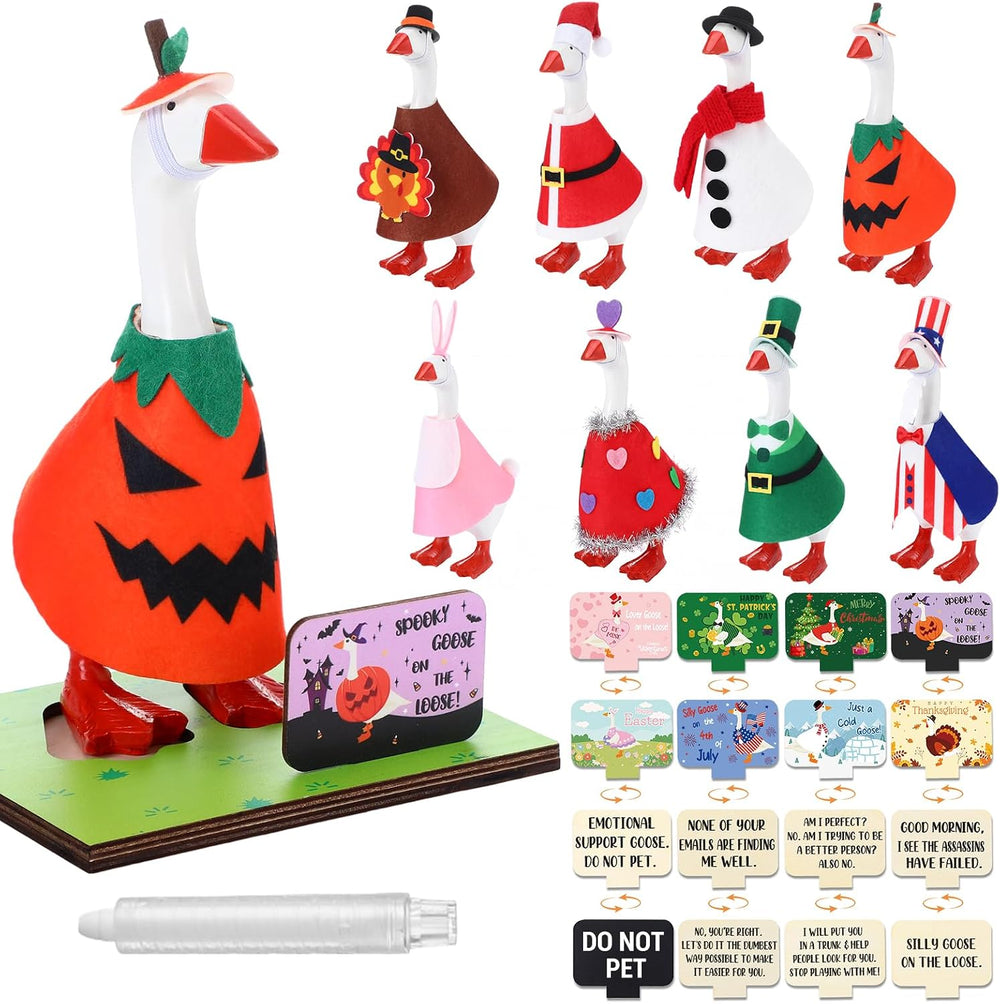 AceOrbit 19 Pcs Halloween 7'' Desk Goose Key Holder