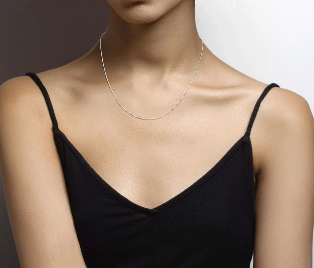 Miabella 925 Sterling Silver or 18K Gold Plated Italian 1mm Adjustable Solid ...