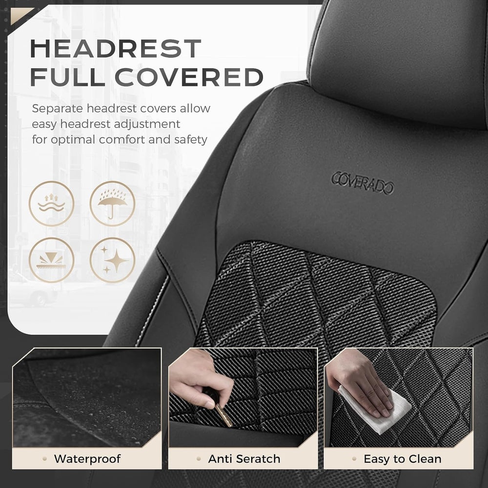Coverado Car Seat Covers, Front Seat Covers, 2 Front Automotive Seat Cover, M...