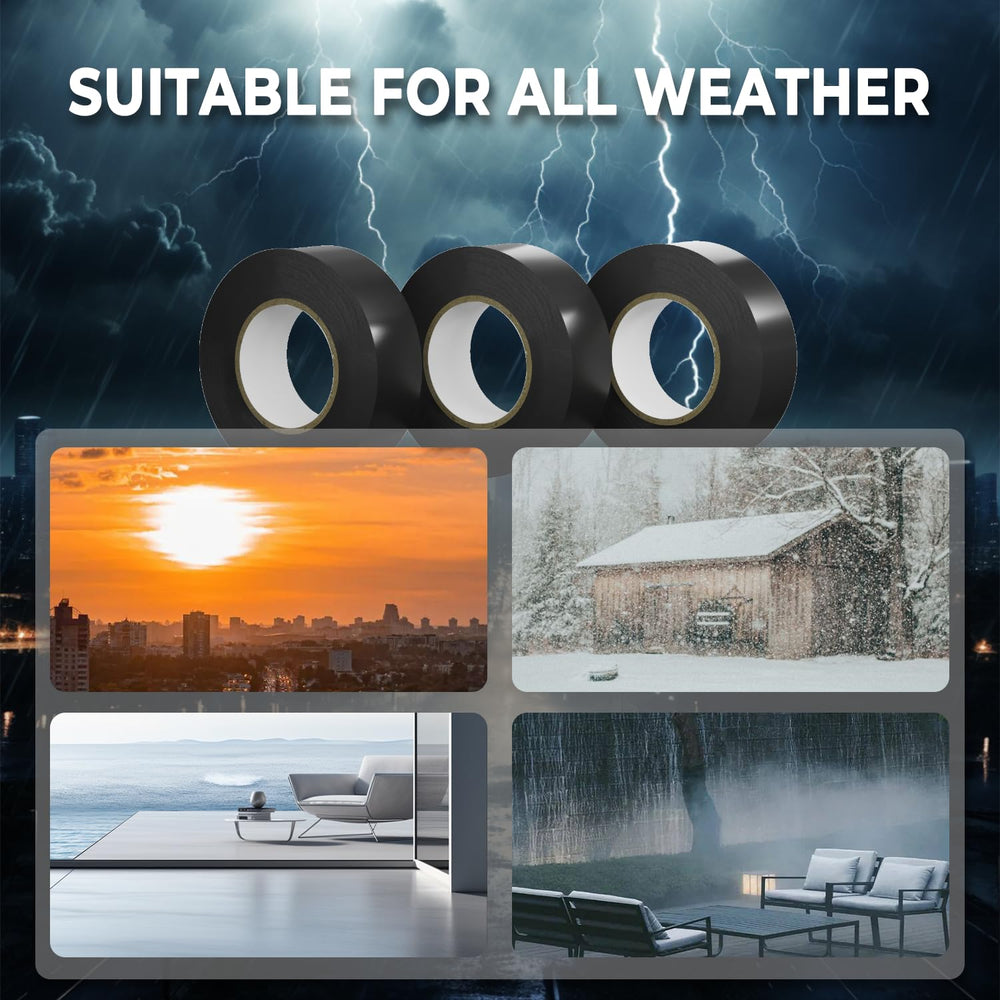 100 Pack 0.75" x66ft Electrical Tape, Waterproof Flame Retardant