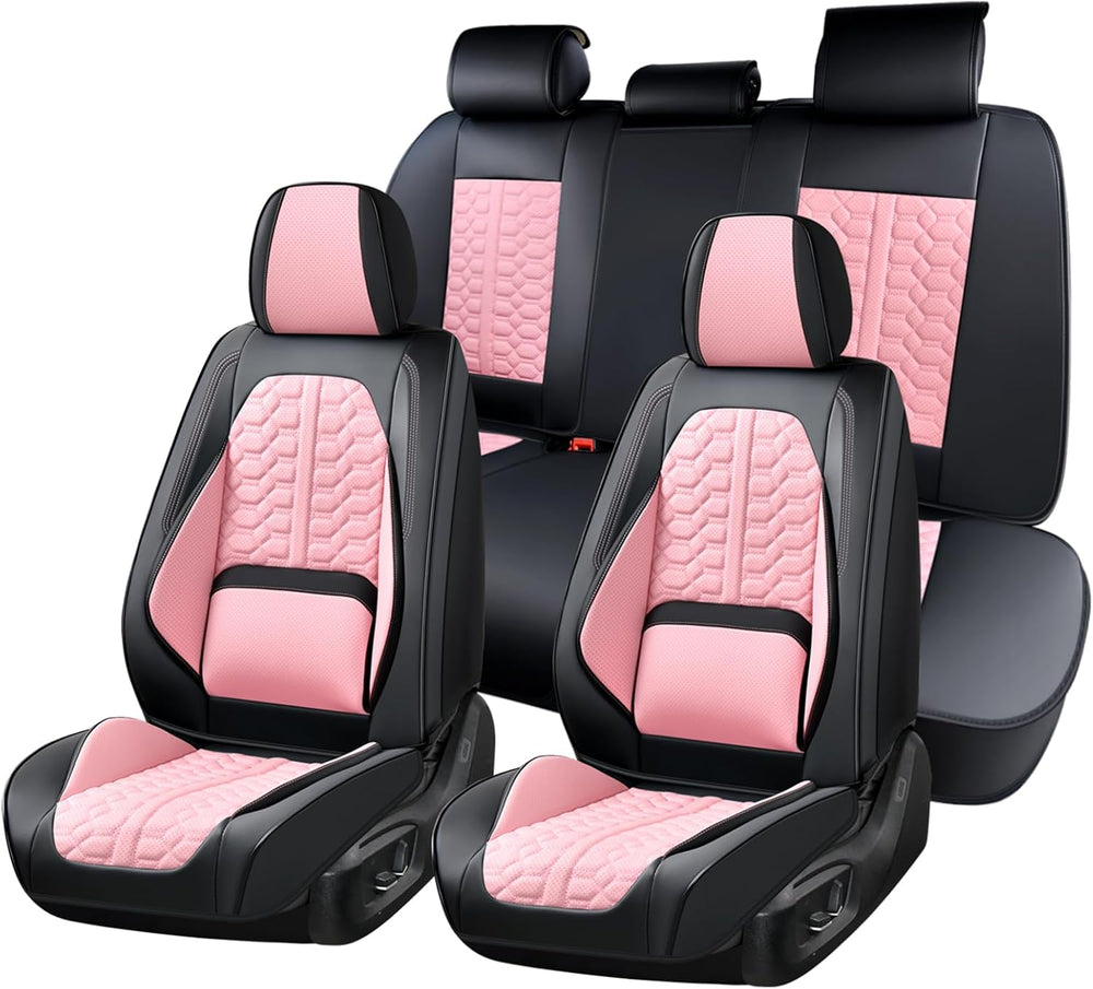 Huidasource Leather Seat Covers Full Set, Front and Rear Car Seat Covers, Ful...