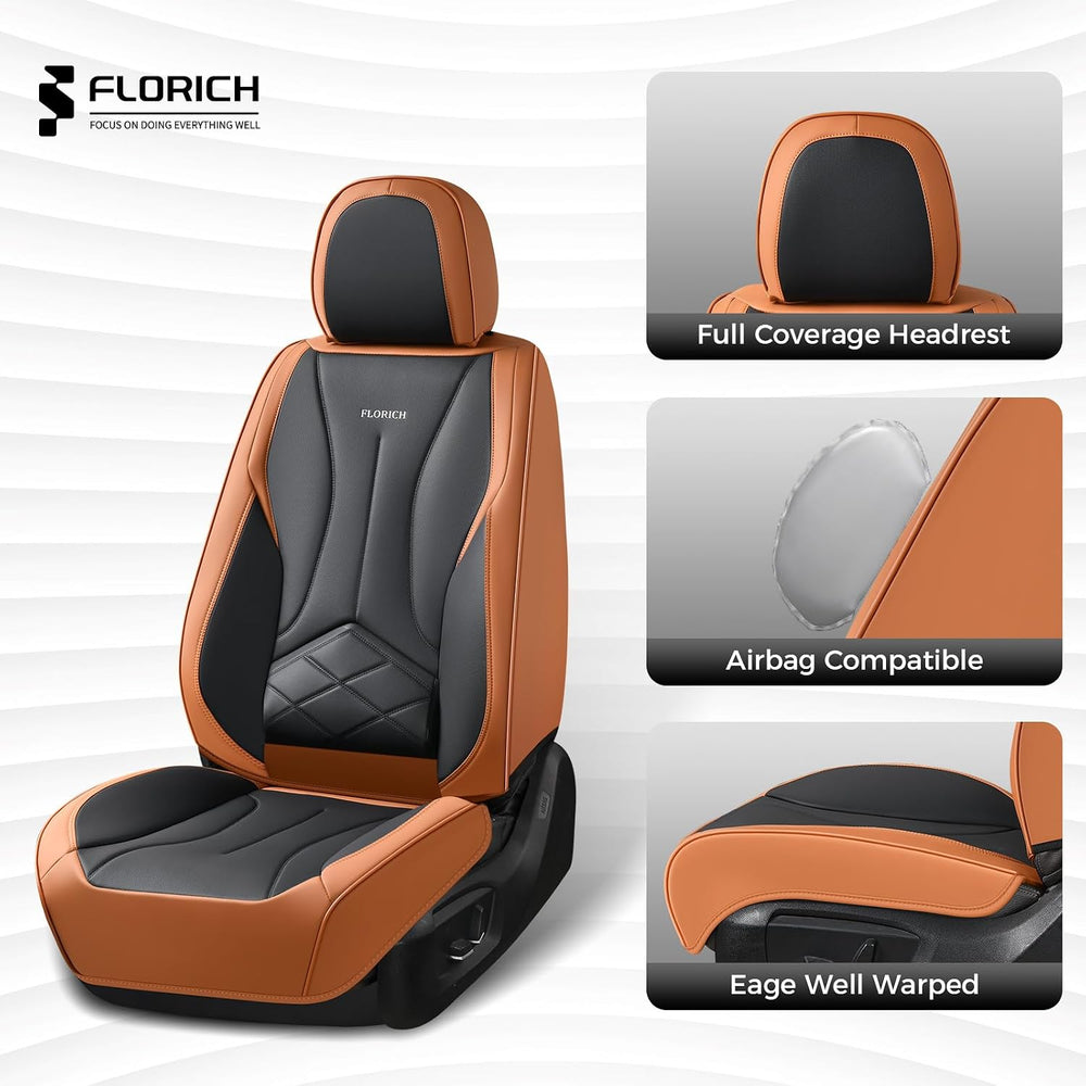 Seat Cover, Car Seat Covers Full Set, Waterproof Leather Car Seat Protector 5...