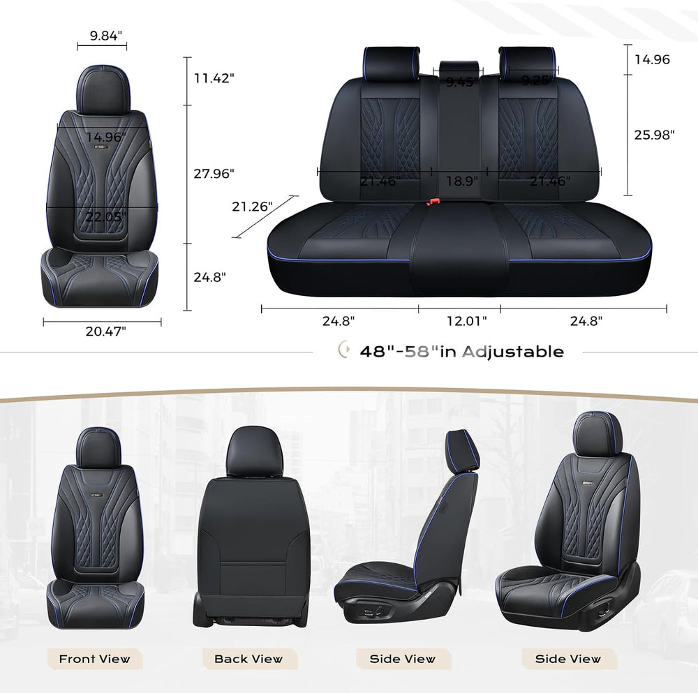Coverado Car Seat Covers, Car Seat Covers Front Seats, 2-Pack Front Seat Cove...