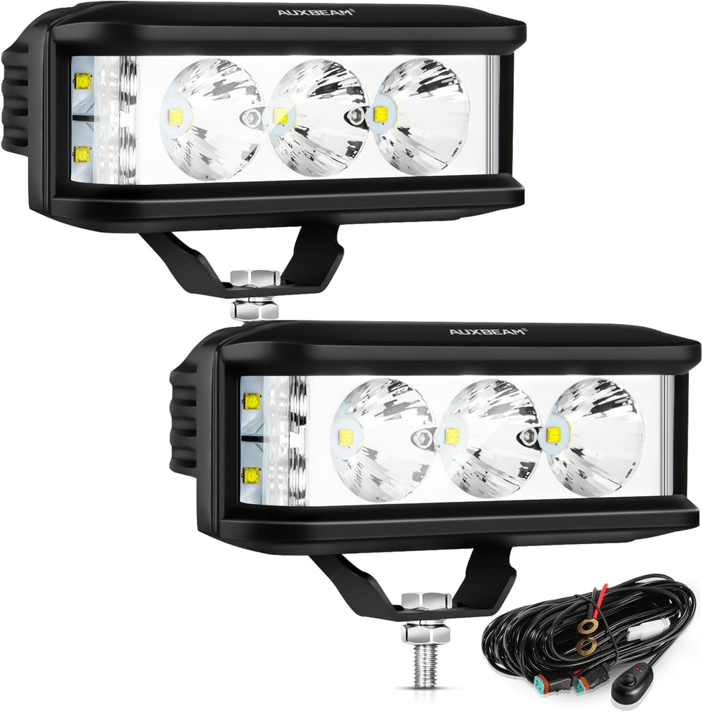 Auxbeam 5in 68W Offroad Light, Side Shooter Pod Light Spot Flood Combo