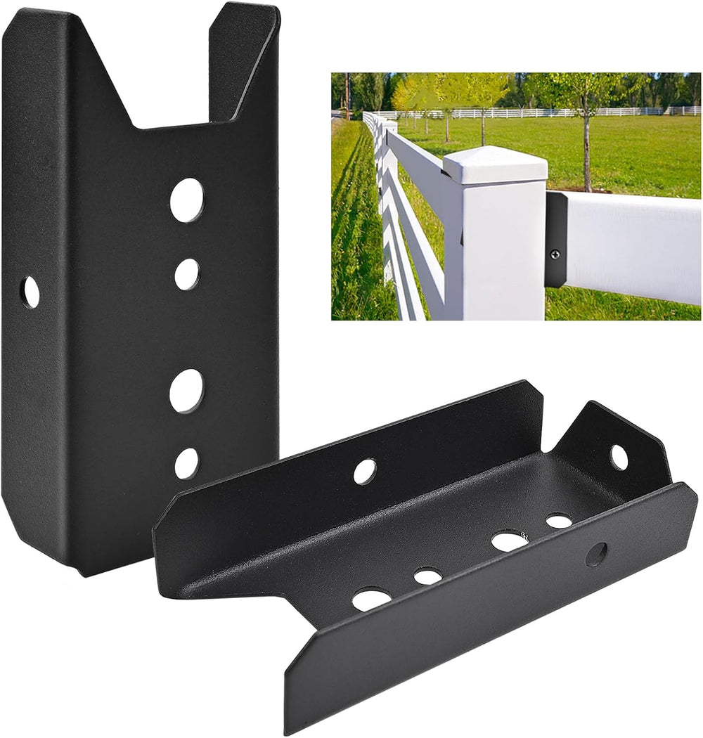 LukLoy 50 Pack 2x4 Brackets for Wood Rail, Black Deck Railing Brackets Connec...