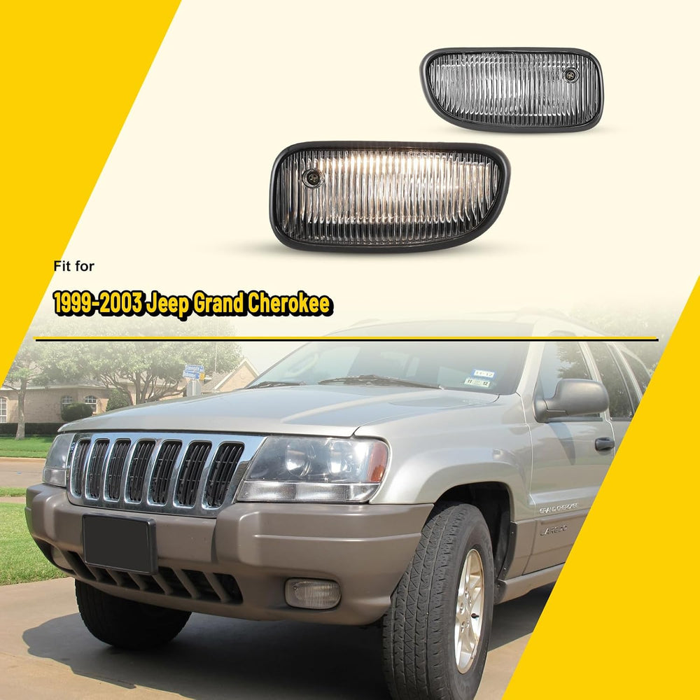 Fog Lights Assembly for JEEP Grand Cherokee 1999-2003 with Bulbs H12 12V53W
