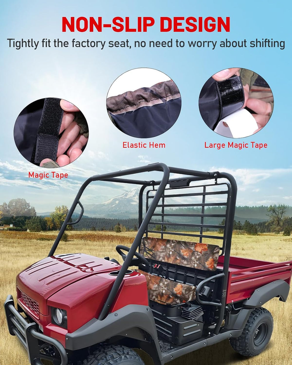 StarknightMT UTV Mule Bench Seat Covers Compatible with Mule 4010 4000 3000 3...