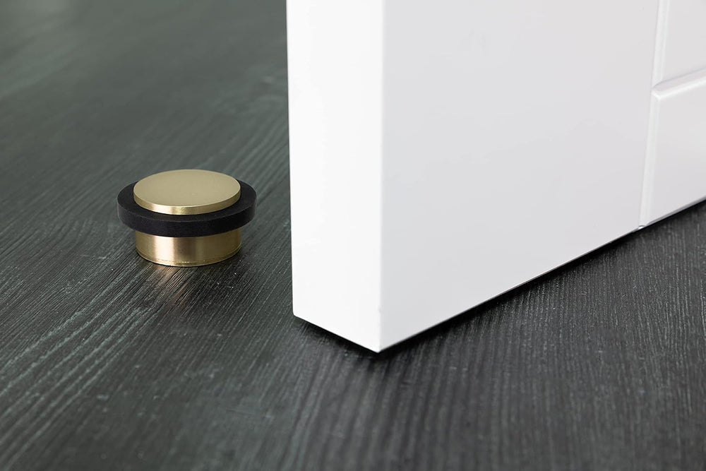 EVI | Adhesive Doorstop | 1.37'' X 0.8'' | Threaded Base | Bl...