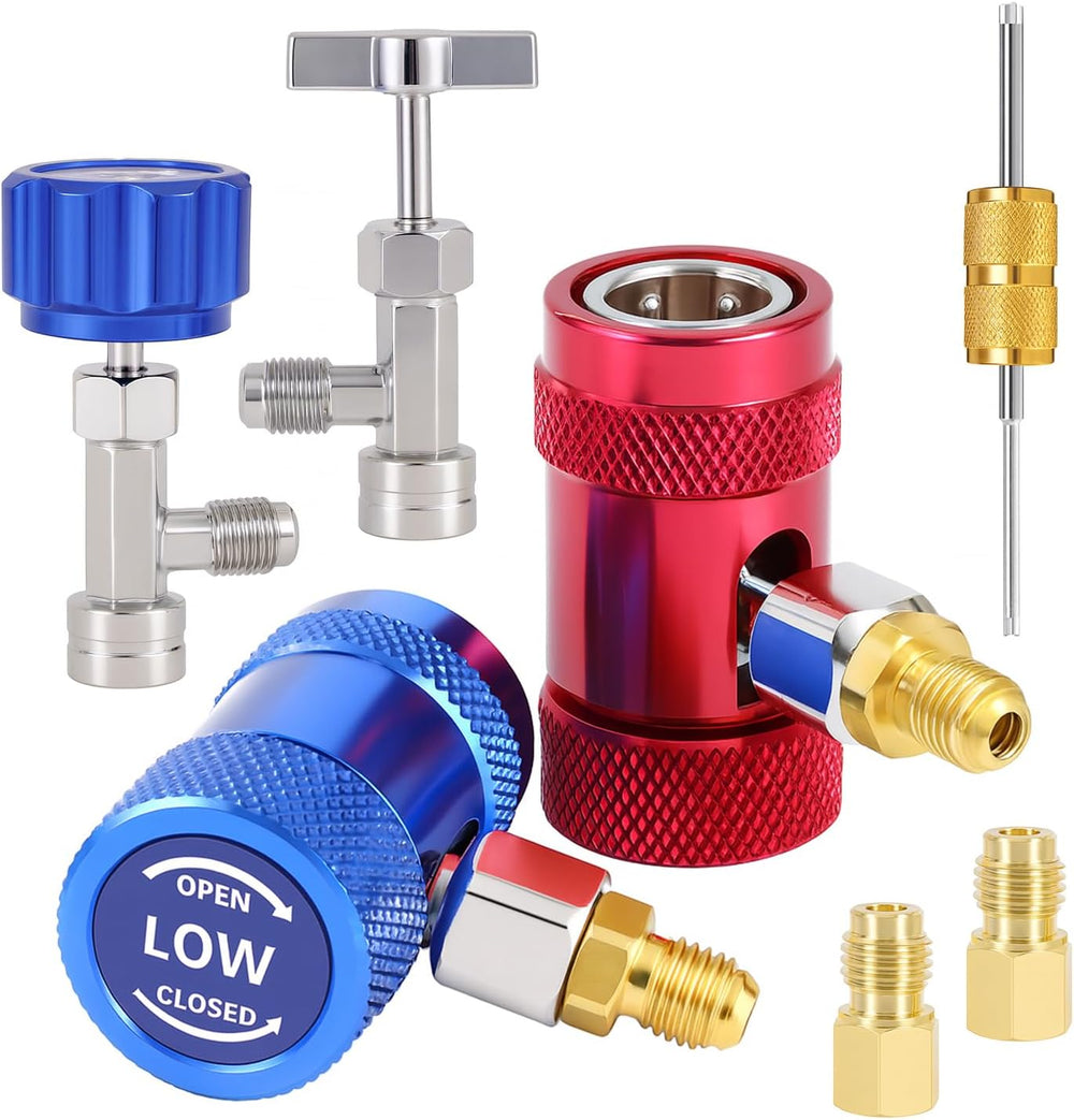 R1234yf Quick Coupler and Can Tap Kit, Auto AC Recharge Tools