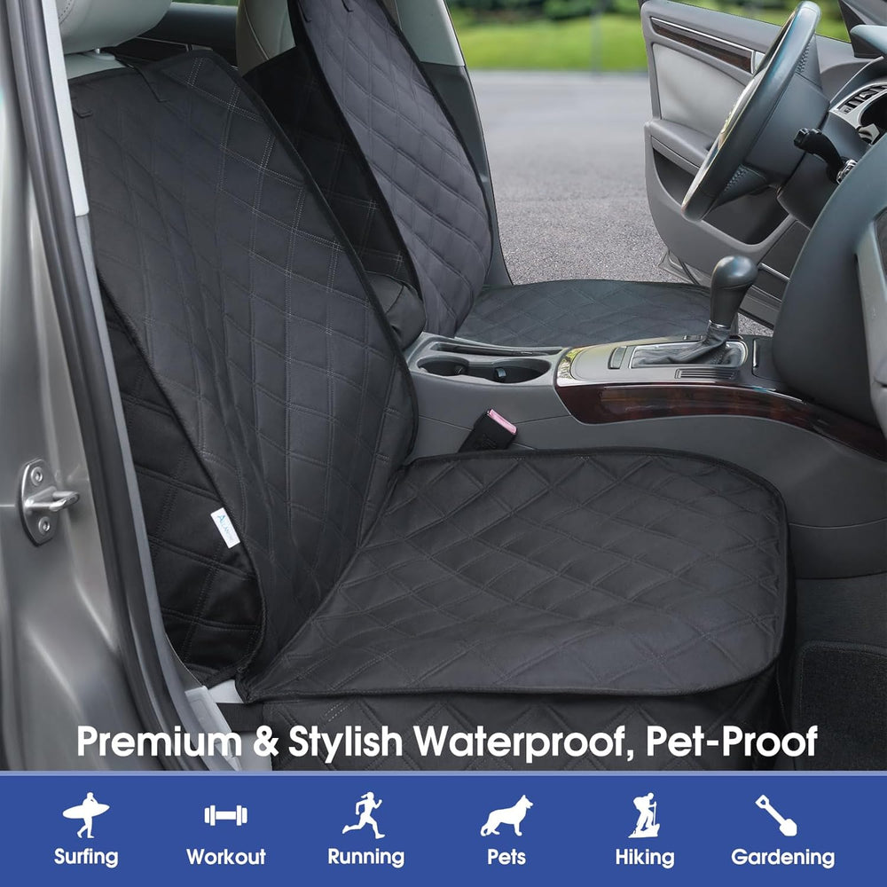 ALLANSING Front Seat Cover for Dogs with Side Flaps, Heavy Duty 900D Waterpro...