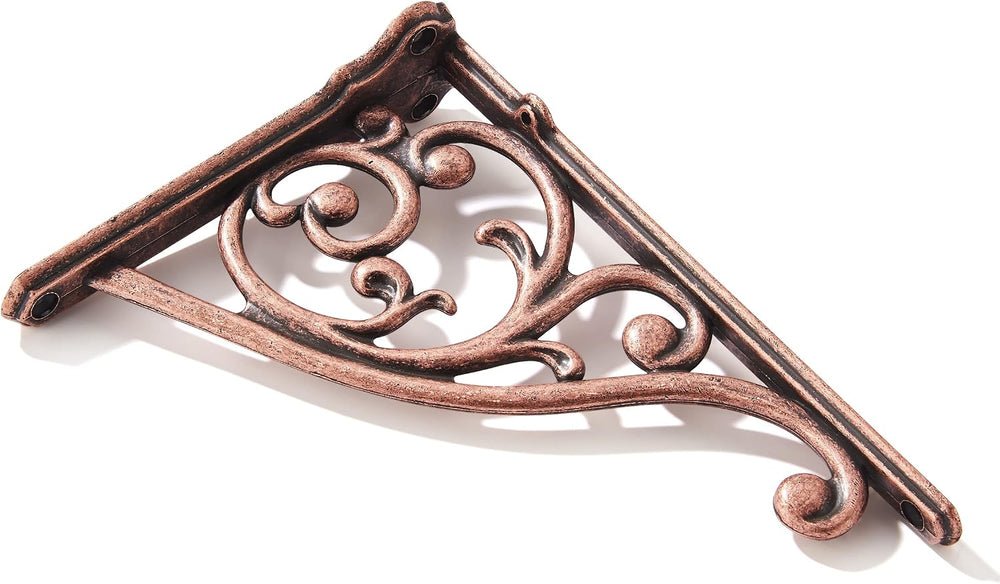 Copper Shelf Brackets 8 Inch 4PCS Heavy Duty Antique Copper Wall Bracket Baro...