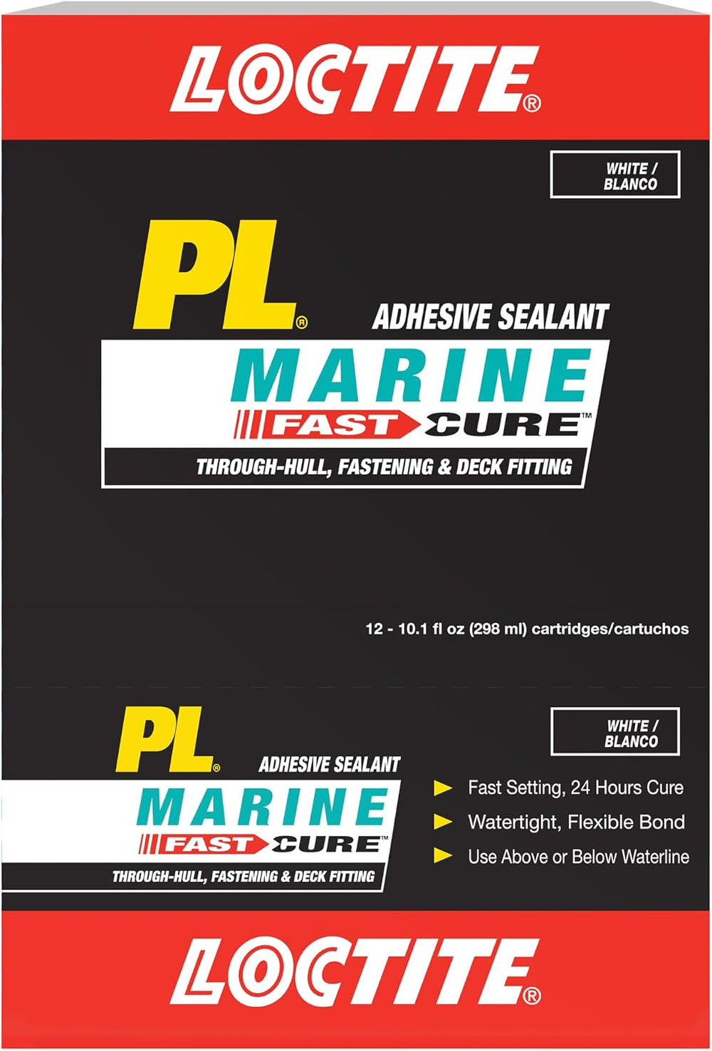 Loctite PL Marine Fast Cure Adhesive Sealants, Waterproof Construction Glue f...