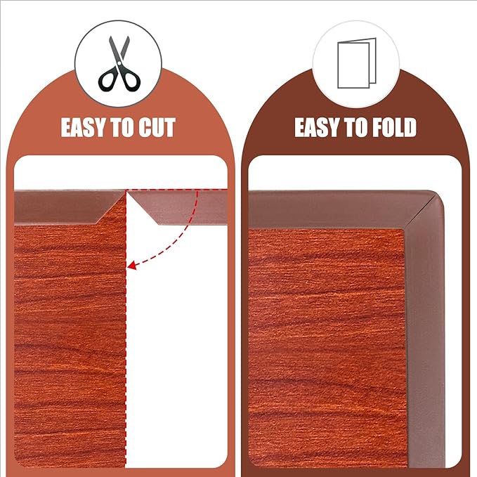 Rubber Edge Trim, Flexible Self-Adhesive U Shaped Peel and Stick Edge Banding