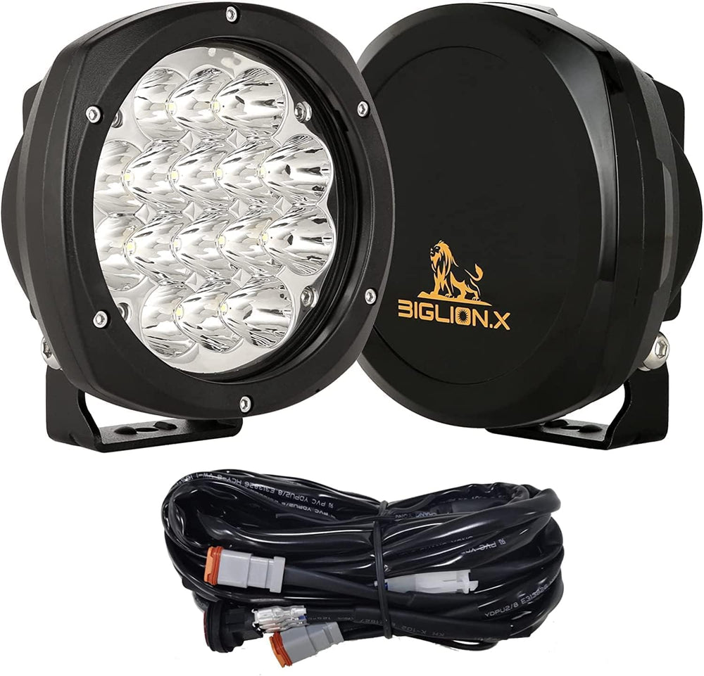 BIGLION.X 5Inch 160W Round Led Driving Lights Off Road Spot Lights Offroad
