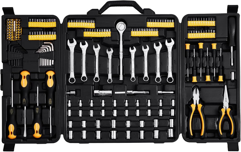 VEVOR Mechanics Tool Set 221Pieces - 1/4" and 3/8" Drive Sockets - ...