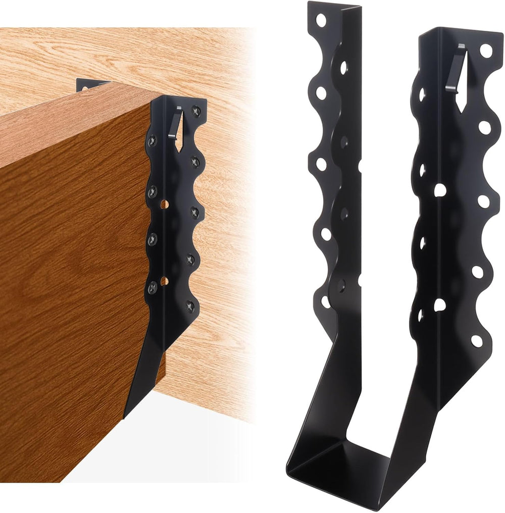50 Pcs 2x8 Joist Hangers, 20 Gauge Face Mount Rafter Brackets for Wood, Hurri...