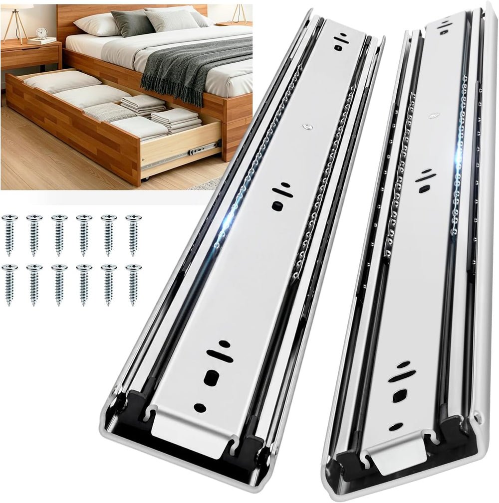 YENUO Heavy Duty Drawer Slides Full Extension Ball Bearing 12โ40 Inch 150LB