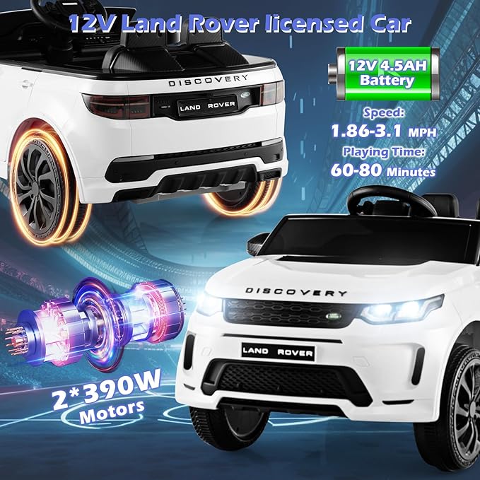 Costzon 12V Kids Ride On Car, Licensed Land Rover Electric Vehicle w/Remote