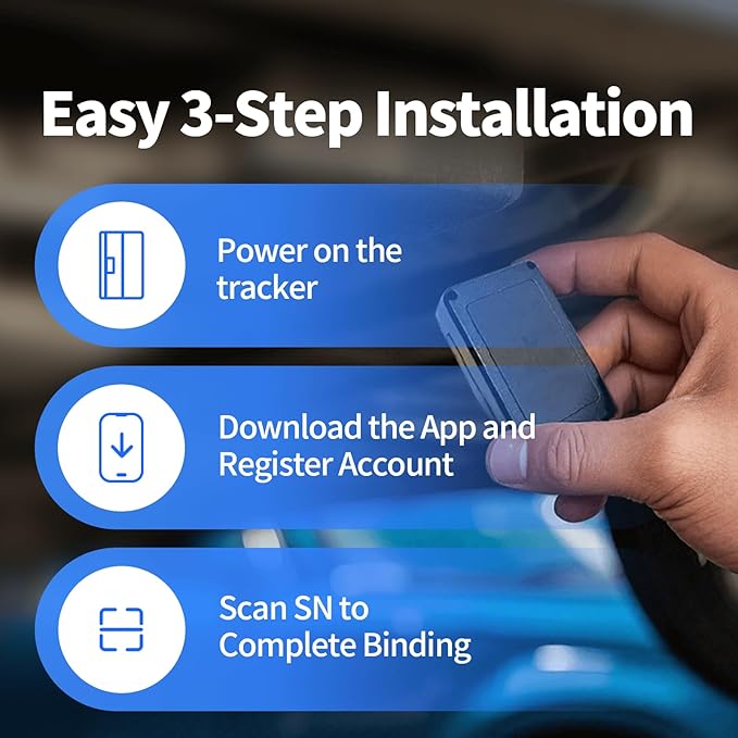 GPS Tracker for Vehicles No Monthly Fee, No Subscription, Long Battery Life
