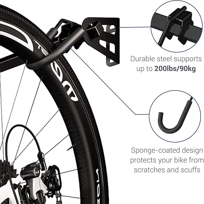FLEXIMOUNTS 4 Bike Storage Rack, Heavy Duty Wall Mount Hanger