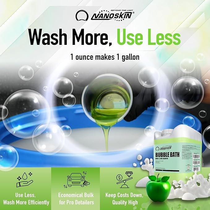 Nanoskin BUBBLE BATH Foaming Car Wash Shampoo 5 Gallons