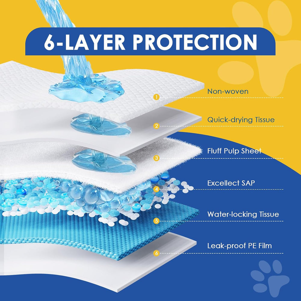 Dog Pee Pads Extra Large 28"x34", 100 Pack Super Absorbent XL Puppy...