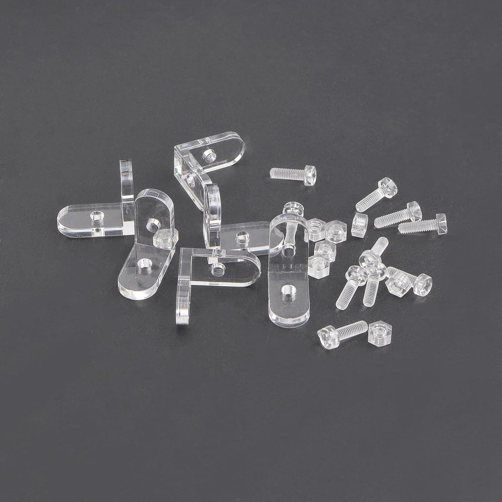 INCREWAY L Brackets, 120Pcs Clear Acrylic Corner Bracket 90 Degree Support Sh...
