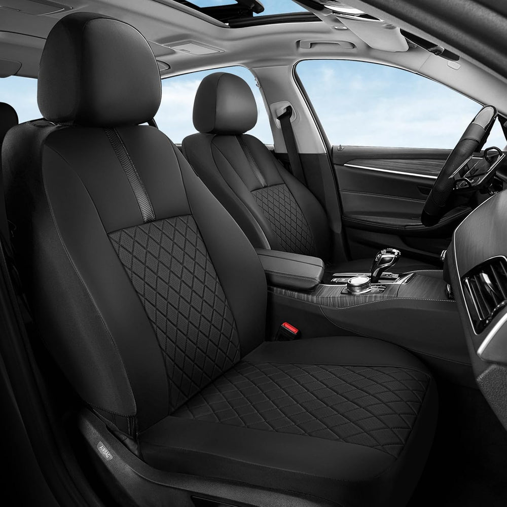 Coverado Car Seat Covers Full Set, Automotive Leather Seat Covers for Car๏ผUni...