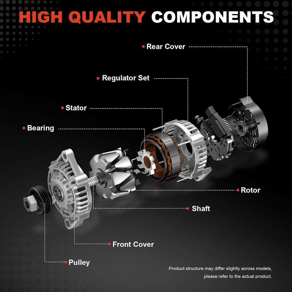Alternator Compatible with Chevy with Buick for 1 One Wire Self Exciting