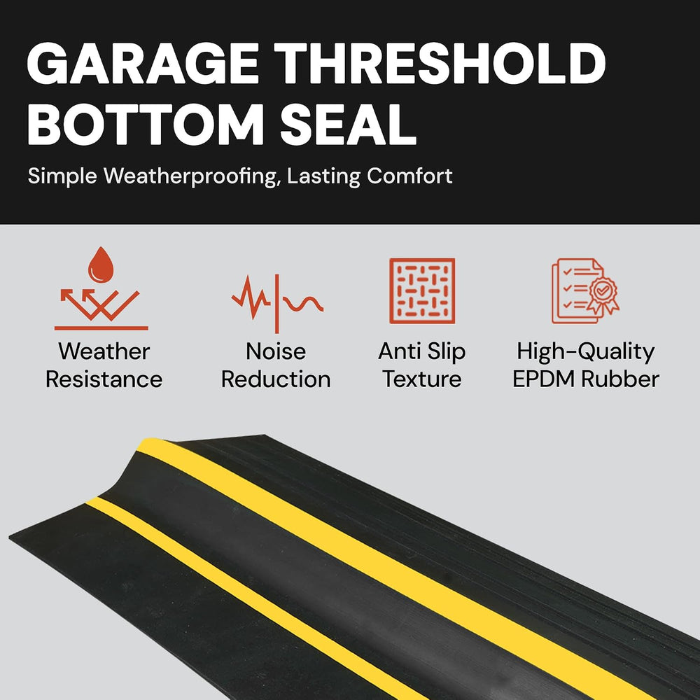 10Ft/3M Garage Threshold Seal Strip + 1pc 300ml Sealant Adhesive