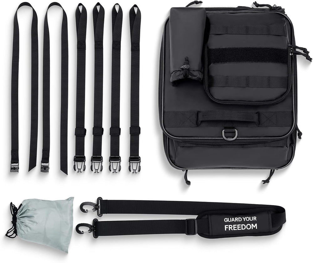 RIDEIRON Motorcycle Tail Bag, Expandable from 40L to 60L with Rain Cover