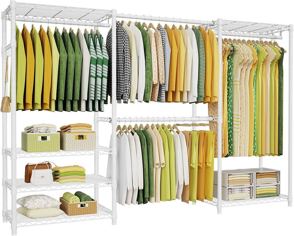 Ulif E1 Heavy Duty Closet Garment Rack, Adjustable Metal Clothing Storage