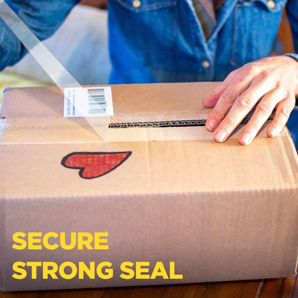 Scotch Secure Seal Ultra Clear Packaging Tape, 6 Rolls Clear Packing Tape for...