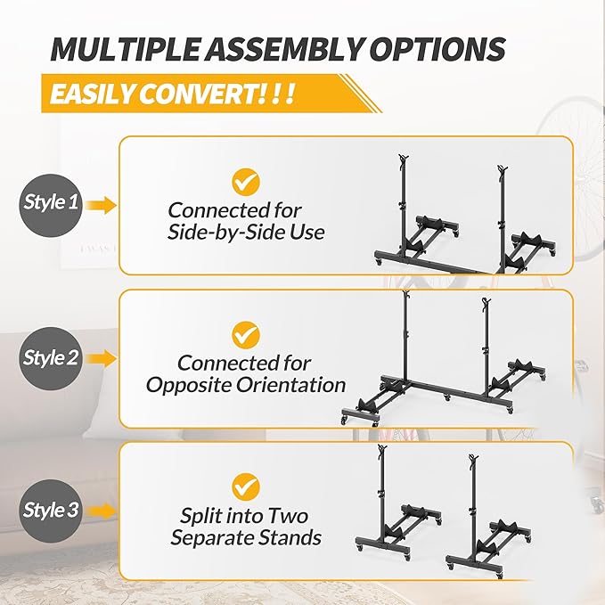 Vertical Bike Stands,Standing Bike Rack (2 Pack)