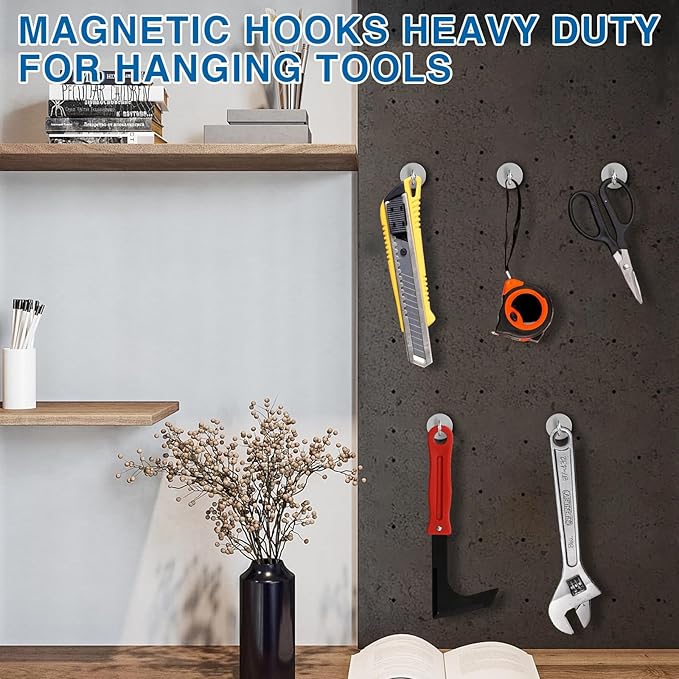 LOVIMAG Magnetic Hooks for Cruise Cabins, 110lbs Magnetic Hooks for Classroom