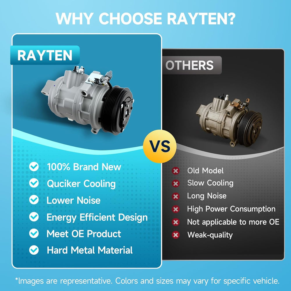 Rayten 158356 CO11293C Air Conditioner AC Compressor with Clutch 7ZSB16