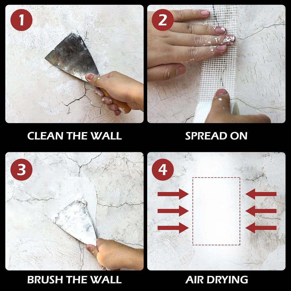 12Pcs - Drywall Joint Tape,Fiberglass Mesh Tape for Drywall Repair,1.97-Iinch...