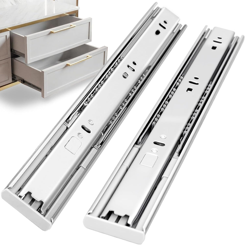12 inch Soft Self Close Drawer Slides 6 Pairs (12pcs) Full Extension Ball Bea...