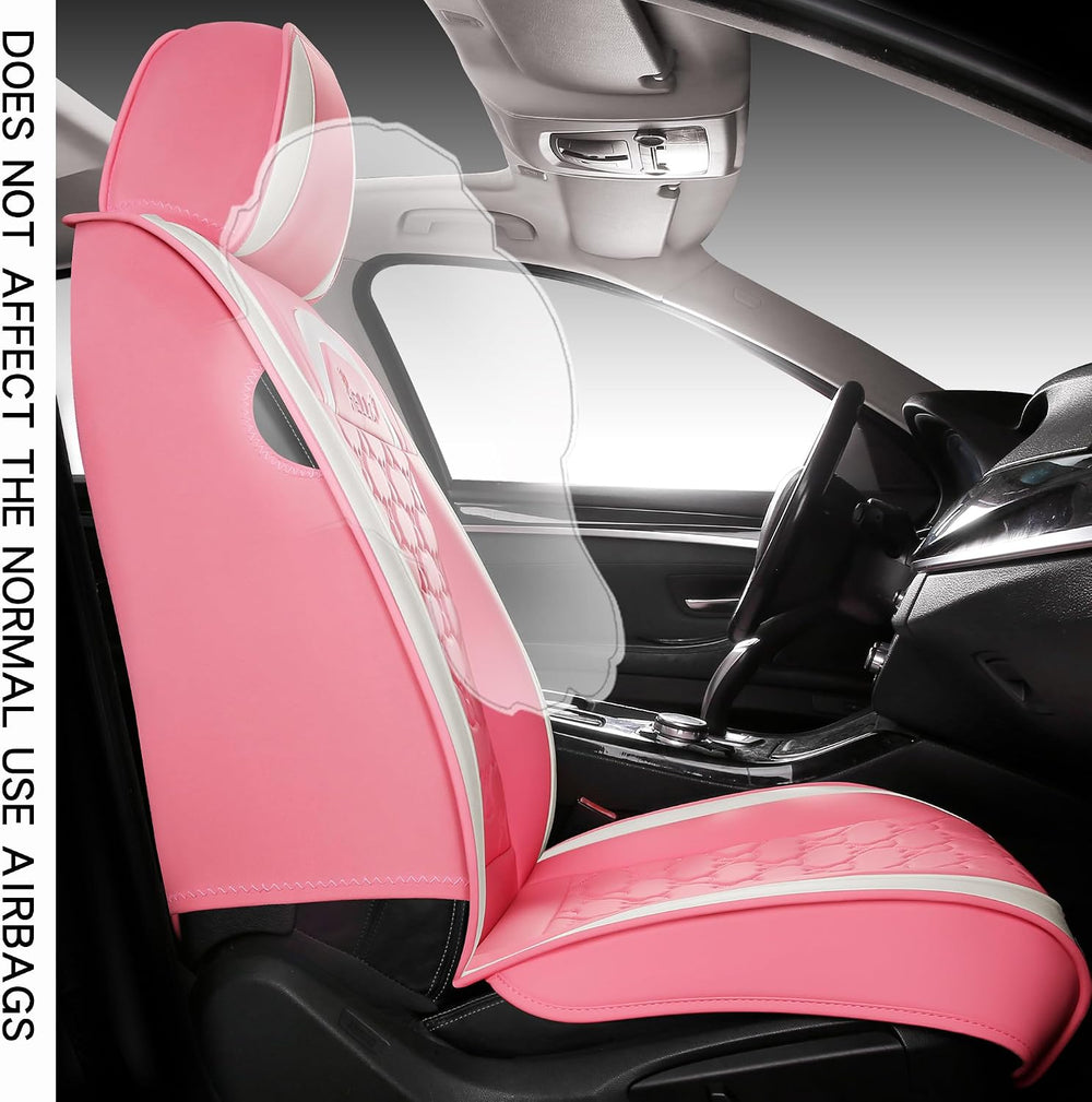INZU Cute Cartoon Rabbit Comfortable Car Seat Covers with Waterproof PU Leath...