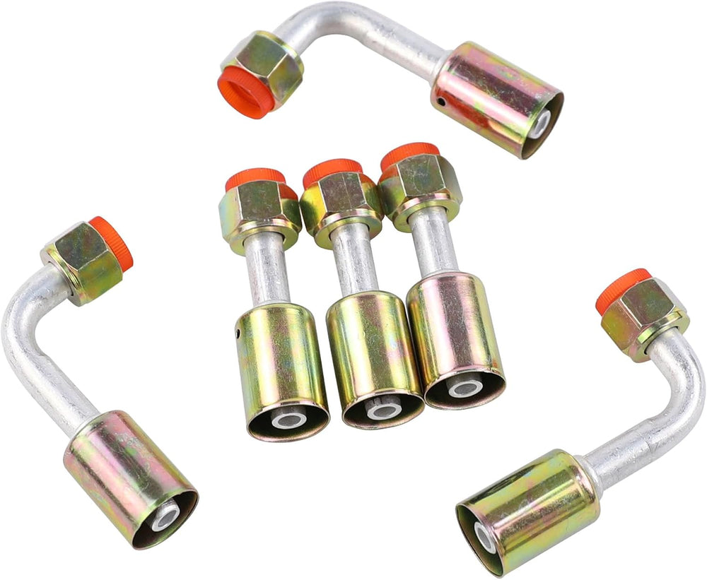 25PCS Air Conditioning Hose and Fitting Kit Includes 6.5ft #6#8#10 AC Hoses a...